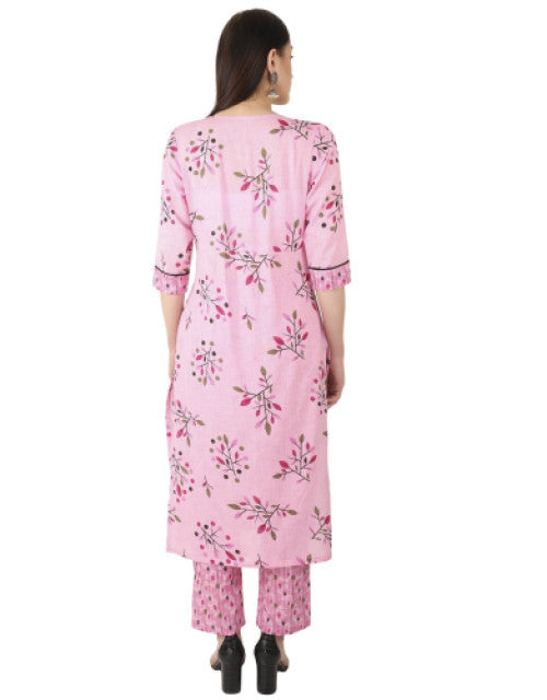 Colourful Printed Kurta With Pants Set
