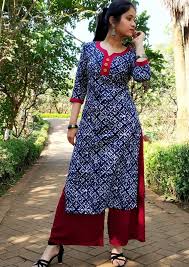 women kurti pyjama set